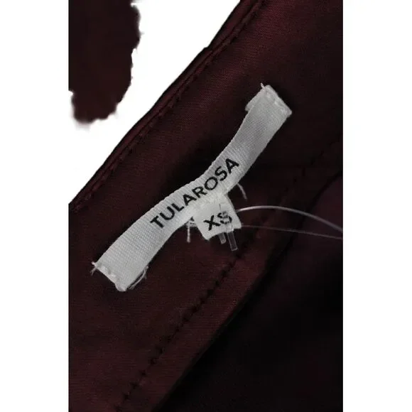 Tularosa Womens Red Wrap Skirt Viscose Polyester Midi Solid Size XS - Picture 7 of 7